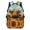 Sunflower Highland, variant on POLERO Cartoon Otter in Splashing Water Print 17 Inch Backpack for Teens, Polyester Lightweight Bookbag for Daypack Outdoor