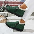 thumbnail image 5 of Gyexs Snow Boots for Men, Womens Winter Shoes 2025, Removable Footbed, Lace-Up, Western, Pointed Toe, Women's Fashion, Dark Green, Size 9.5, 5 of 8