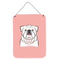thumbnail image 1 of Impresiones para colgar en la pared o en la puerta Caroline's Treasures Checkerboard Pink White English Bulldog 16 x 12, 1 of 1
