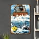 thumbnail image 2 of Placa Metal Vintage Pescadores Tiburones Pintura Hierro Rectangular Arte Pared 20x30cm, 2 of 9