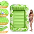 thumbnail image 6 of Inflatable Tanning Pool Lounger Float for Adults, 70" x 46" Large Suntan Tub Pool Floats Sun Tan Tub Ice Bath Tub Tanning Bed Blow up Pool Raft Lounge Floatie, L-Blue, 6 of 7