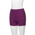 thumbnail image 5 of A2Y Women's Basic Solid Premium Cotton High Rise Bike Shorts Plum S, 5 of 6