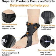 Drop Foot Brace – Fixed Air Cushion Ankle Support, Comfortable Fit for Walking Assistance, Designed for Hemiplegia & Stroke Recovery(Right foot,M)