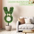 thumbnail image 7 of Rabbit-Shaped Artificial Green Plants, Easter Decorations For Porch Garden Indoor Outdoor Spaces, Lifelike Faux Topiary With Ground Insert Low-Maintenance Faux Greenery For Spring, 7 of 7