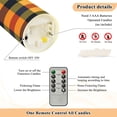 thumbnail image 5 of Autumn Color Plaid Pattern Flameless Candles 2 PCS with Remote Realistic Moving Flame LED Tapered Pillar Set for Home Decor, 5 of 7