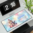 thumbnail image 3 of Happy Birthday Cute Kitten Scottish Fold with Cake Gifts Party Hat Desk Mat Full Keyboard Mouse Pad Cat Lover Kitten Owner Gifts Large Mousepad - 00029, 3 of 5
