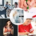 thumbnail image 5 of Leather Notebook with Pen Holder Writing Notepad Includes 100 Pages Lined Journal Watercolor Ink Splashes Pattern, 5 of 6