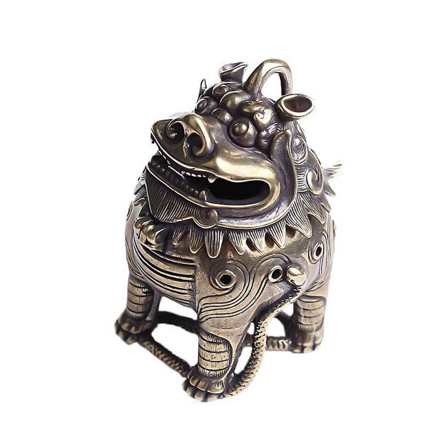 Estatua de serpiente antigua de cobre, adornos de Feng Shui de la suerte tradicional chino Vintage, manualidades decorativas para el hogar brillar Electrónica