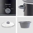 thumbnail image 5 of Kenmore Olla de Cocción Lenta de 5 Cuartos (4,7 L), Negro y Gris, Cocción Compacta en Encimera, Control de Dial Simple, 5 of 5