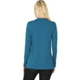 thumbnail image 3 of Womens Long Sleeve Cotton Mock Neck Turtleneck Top, 3 of 3