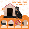thumbnail image 2 of Casa para Perro Poli Pets Berlín Roja Grande con Piso Elevado, Rejillas de Ventilación y Techo Inclinado, 2 of 6