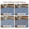 thumbnail image 7 of ODIKA 8'x10' Washable Area Rug Pinstripe Lines Bordered Edges Abstract Geometric Striped Minimalist Refined for Living Room, Under Sectional, Family , Durable, Non-Slip, 7 of 7