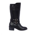 thumbnail image 2 of Botas Mujer Altas Con Hebillas Moda Casual Negro Tipo Piel negro 26 Incógnita 005D1A, 2 of 5