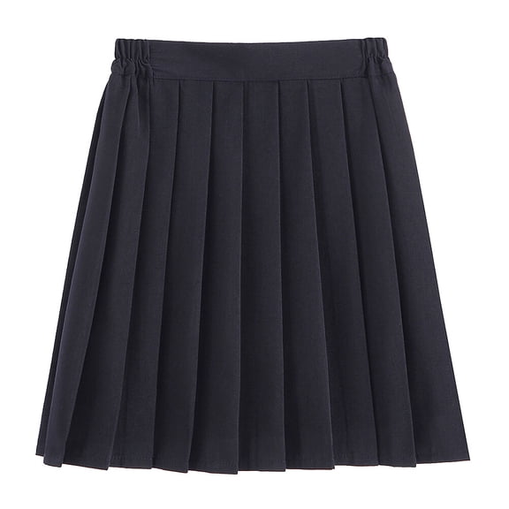 DEEPCRAFF Navy Skirt for Women, Japanese Style Polyester Skirt, Perfect for Daily Wear and Casual Outfits