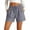 Dark Gray, variant on Yxbdin Cotton Linen Shorts for Women Wide Leg Comfy Shorts Elastic Drawstring Waist Lightweight Summer Lounge Shorts with Pockets
