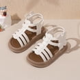 thumbnail image 2 of Viluyesy Girls Summer Sandals Open-Toe Casual Beach Shoes for Kids, Fashionable Lightweight Outdoor Sandals White Size 9.5, 2 of 7
