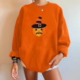 thumbnail image 2 of Chandails en Molleton Citrouille Halloween pour Femmes Chandail Imprimé Manches Longues Col Rond, 2 of 6