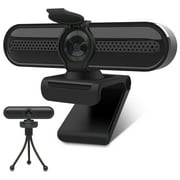 4K Webcam with 2 Microphones Wide Angle View for Online Teaching Conference Live Video Streaming Vizolink