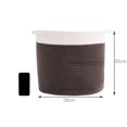 thumbnail image 3 of PiccoCasa Cotton Rope Storage Bins Baskets with Handles for Shelves, Cylindrical 2, Coffee Color, 3 of 7