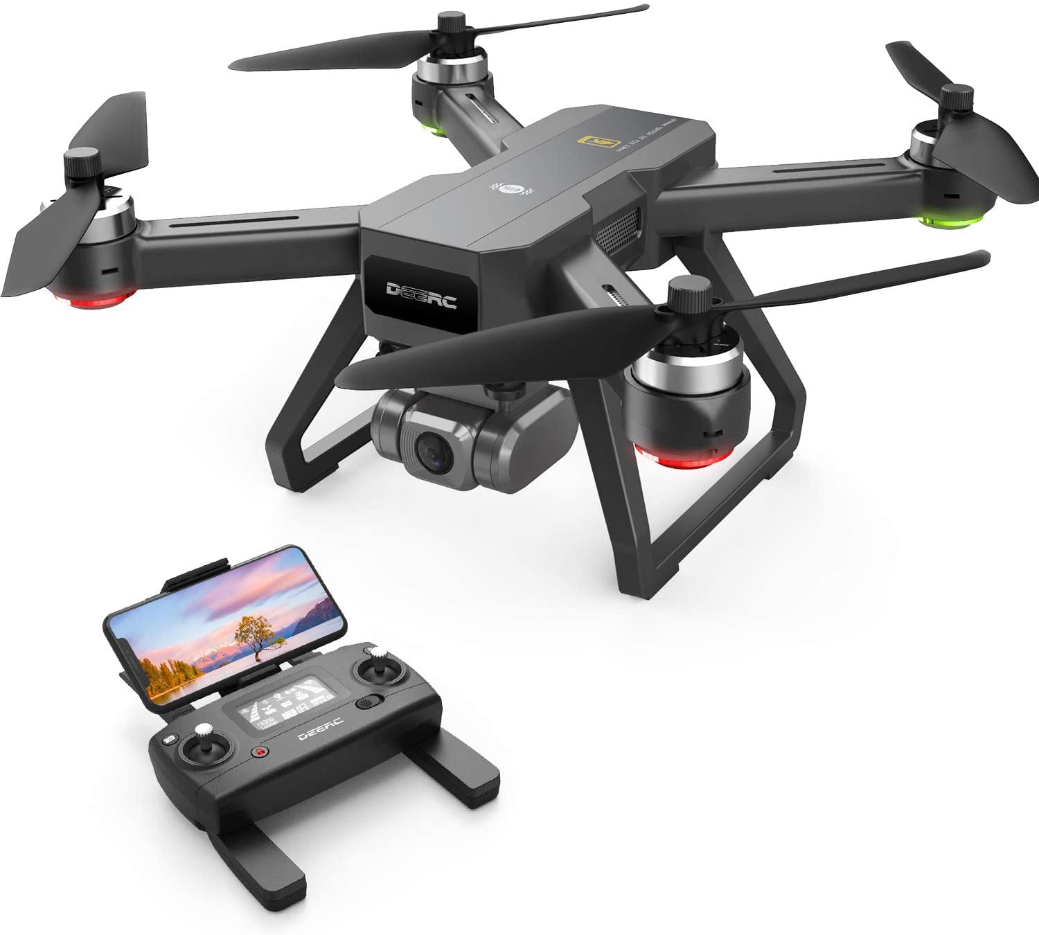DEERC DE22 Pro GPS Drone with 4K Camera 2-axis Gimbal EIS Anti 