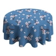 thumbnail image 4 of Pioneer Flower Floral Print Pattern Round Tablecloth 60"x60",Wrinkle Wipeable Table Cloth for Kitchen Dining Room Picnic Patio Party, 4 of 6