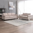 thumbnail image 7 of BALUS Living Room Sofa Set, Linen Fabric Sectional Sofa and Loveseat Sets, Free Combination Couch Perfect for Small Spaces, Beige, 7 of 7