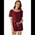 thumbnail image 2 of Traje de Corta con Bloques de Color Rojo Vino Talla S, 2 of 7