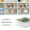 thumbnail image 4 of Yayeee Foldable Storage Basket for Shelves with Handles Waterproof Cloth Bins, Red Floral Pattern, 4 of 7