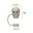 thumbnail image 3 of Halloween Skull Straw Topper Goth Straw Cover Cap for Straws Mug Drinking Cup, 10mm Skull Straw Cover for Tumblers Accessories Halloween Decoration, 3 of 6