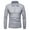 Gray, variant on Men's Fashion Casual Long Sleeved Solid Color Quarter Button Up Lapel Self-cultivation Top Gray 6(M)