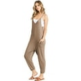 thumbnail image 2 of Lana Roux Womens Baggy Maternity Lounge Jogger Jumpsuit (Latte, M), 2 of 3