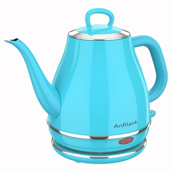 Hervidor eléctrico con cuello de cisne Anfilank, 1 L, 1500 W, Fast Boil, turquesa