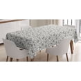 thumbnail image 1 of Butterfly Tablecloth, Botanical Themed Nature Pattern with Dragonfly Flourish Hearts and Leaves, Rectangle Satin Table Cover for Dining Room and Kitchen, 52" X 70", Slate Brown White, by Ambesonne, 1 of 2