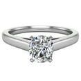 thumbnail image 5 of Diamond Engagement Ring For Women Cushion Solitaire 4-Prong GIA Certified 0.75 Carat 18K White Gold (E,VVS), 5 of 7