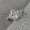 thumbnail image 2 of solitaire jewels Art Deco 1CT Marquise Moissanit Engagement Ring For Women, 10K White Gold, 2 of 5