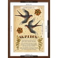 thumbnail image 5 of Art.com Tattoo Flash Sheet - Swallow Art Print by Lantern Press, Brown Frame Wall Art, 17" x 23", 5 of 5