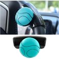 thumbnail image 1 of Perilla del volante del coche, bola de mango eléctrico de silicona giratoria de 360 grados, refuerzo giratorio antideslizante de ajuste universal ajustable(Azul), 1 of 5