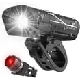 thumbnail image 1 of Customizable Modes Bike Light Set, Superior Illumination For Safe Night Rides, Robust Build With Aluminum Alloy And Abs, Easy To Install, Weatherproof Design, Black, 7.4x3.7x2.5Cm/2.91x1.45x0.98Inch, 1 of 5