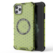 for iPhone 11 Pro Max Phone Case, Magnetic Case [Compatible with Mag Safe] Translucent Honeycomb Pattern Slim Shockproof Anti-fall Anti-Fingerprint Protective Cover for iPhone 11 Pro Max,Green