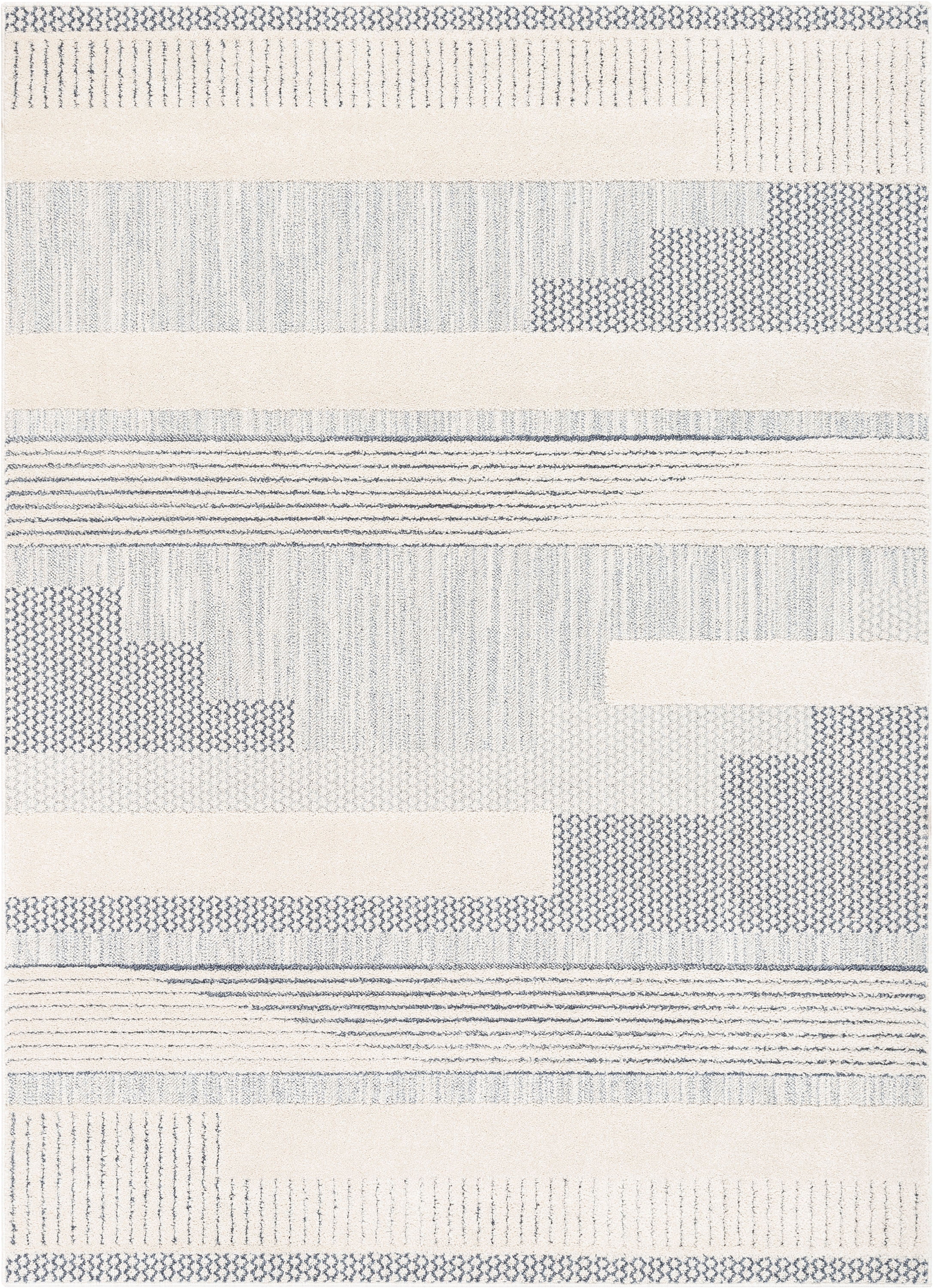 Well Woven Harlow Geometric Area Rug, 9' x 12', High-Low Textured Pile, Plush, Durable Yarn, Globally-Inspired Styles