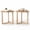 Natural, variant on ELLEGNT 1 PCS Rubber Wood Round Side Table – Triangular Support End Table for Bedroom, Living Room, or Small Space Walnut