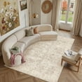 thumbnail image 2 of PureCozy 8'x10' Area Rugs for Living Room Bedroom Dining Room Farmhouse Office Washable Non Slip Vintage Oriental Traditional Large Beige Rugs Carpets, Beige, 2 of 5