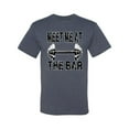 thumbnail image 2 of Wild Bobby, Meet Me at The Bar, Gym/Workout, Men Graphic Tee, Vintage Heather Blue, Large, 2 of 4