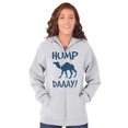 thumbnail image 4 of Hump Day Camel Wednesday Weekday Zip Up Hoodie Men's Women's Brisco Brands 3X, 4 of 6