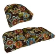 thumbnail image 2 of U-Shaped Spun Polyester Tufted Settee Cushion Set (Set of 3) - Annie Chocolate, 2 of 2