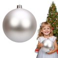 thumbnail image 2 of ZTTD 1 Pcs 10 Inch Extra Large Christmas Ball Ornaments Shatterproof Hanging Tree Ornament Balls Decorations Plastic Ornament with Hanging Loop Xmas Decorations for Holiday, 2 of 4