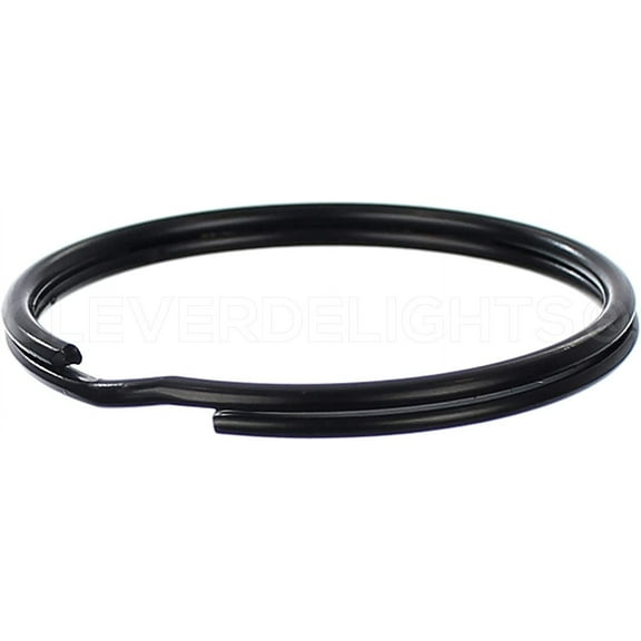 2" Key Rings - Dark Black Color - 25 Pack - Large Split Key Rings - 2 Inch