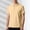 Khaki, variant on FRSASU Men Casual Comfortable Moisture Wicking Slim fit Short Sleeve Dry fit Golf Polo Shirts Yellow