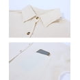 thumbnail image 7 of DOPI Women's Casual Loose Cotton Linen Blouse Button Up Long Sleeve Shirt Tops, 7 of 7