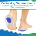 thumbnail image 4 of Almohadillas de gel para el talón Insertos para fascitis plantar - Almohadillas de silicona para el talón para espolones óseos Protectores para aliviar el dolor para sus pies doloridos o magullados El mejor tratamiento de gel para plantillas, Azul, L Dontodent Kuyhfg Sin marca, 4 of 5